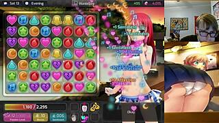 aiko and milf jessie both getting cumshots in huniepop uncensored