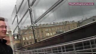 sexy babe gets bent over for doggystyle pounding in a group threesome