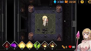 Blonde Teen Virgin Sally Bends Over for Doggystyle Creampie in Dungeon