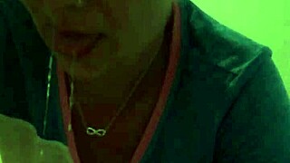 smoking whore deepthroats cock and swallows after face fucking