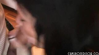 A hot german milf gets filled with cum in this pov scene.