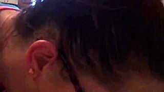 smoking whore deepthroats cock and swallows after face fucking