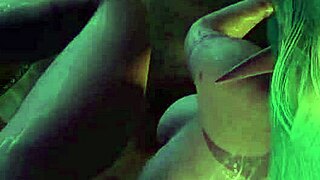 purple night elf in skyrim getting side anal on bed, what a parody 😏