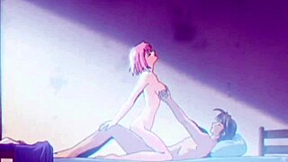 Asian teen superhero rides big cock in anime