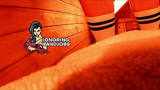 Can You Ignore This Handjob From Sexy Hot Blonde With Open Tits And Pussy Close-Ups?