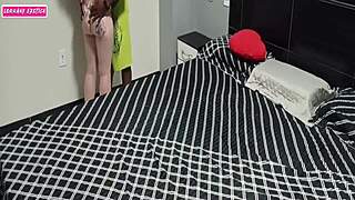 Watch me tease in white panties before he fucks me hard!