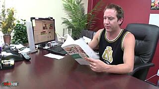 Busty brunette gets hard doggystyle cumshot!