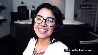 want to see this slutty tattooed latina babe having hard fun?