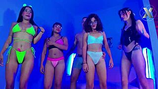 Can you handle this big butt latina sucking deep in our wild frat orgy?