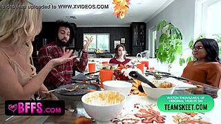 blonde teen hosts slutty thanksgiving lunch