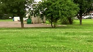 girl flashes tits and pussy publicly