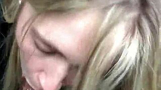 Wife Deepthroats Interracial Cock Outdoors In Car