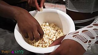 Cute BBW Amateurs Engage in Intense Fucking, Blowjobs, and Cowgirl Ass Pounding During Movie Night