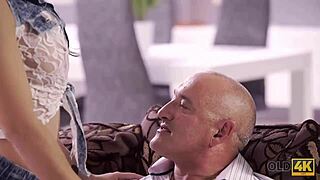 old and young duo mira cuckold in steamy scene with cumshot finish