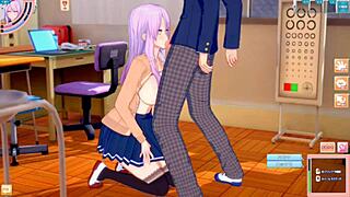 Groping Hatano Kokoro's Big Tits in Touhou Anime!