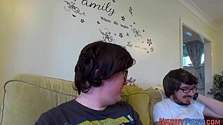 Leeds geek tricked into sucking by big brit beauty for first time