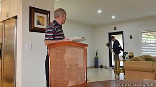 petite teen rides old man's hard cock