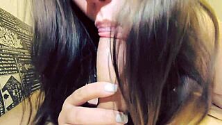 student can't get enough of sucking her teacher's cock