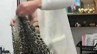 Watch my husband step out of the shower in just a towel?