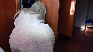 Young woman experimenting with food in private