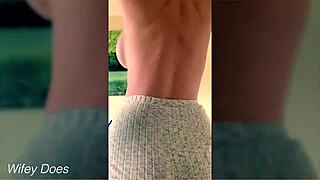 My wife's sexy ass looks amazing in tight shorts