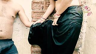 Neighbor Pounds Her Doggystyle in Rainy Outdoor Bath Cumshot!