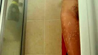 Hidden camera catches my neighbor Karol Smith bathing in the shower outside