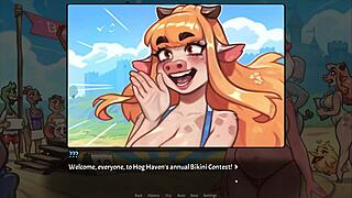 猪公主动漫比基尼大赛双性人狂欢😈