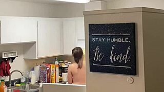 My sexy white maid flaunts her big tits and ass solo. 😘