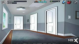 summertimesaga babe dives deep in anime hentai throat action