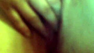 Intriguing overweight woman engages in playful activity with unique challenges