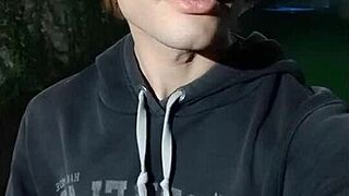 Gay guy shows his face in action!