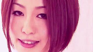 Watch this Asian hottie tease the camera with her cock sucking skills