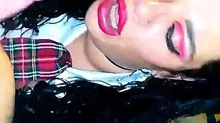 Shemale Slut Enjoys Smoking While Giving Intense Blowjob On Hard Cock In Detailed Scene