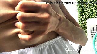 Hey, check Gina Gerson getting naked and teasing with her sexy feet and skinny body!