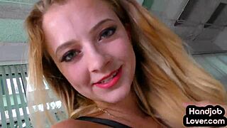 Watch my gf jerk oiled cock in pov?