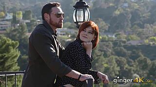 Naughty redhead teen gets drilled hard by random guy's big cock