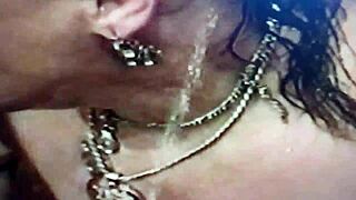 Raunchy Rita's face used like a toilet