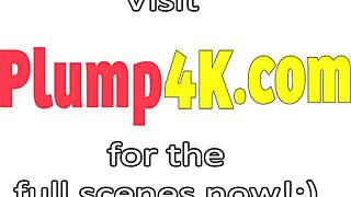 Plump Marta rides cowgirl style, licking and fucking with big tits bouncing