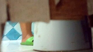 spying on my aunt in the bathroom at grandma's house just to see her