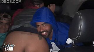 wild street antics! naughty girls strip naked in 24h market with crowds watching, quickie orgy pov style!