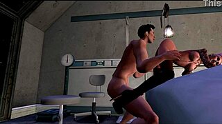 the halloween nurse dresses in a costume