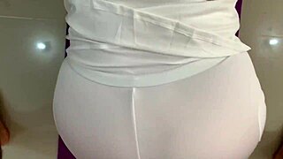 Latina stepsister's yoga stretches lead to intense blowjob and pussy fucking with shaved and hairy details