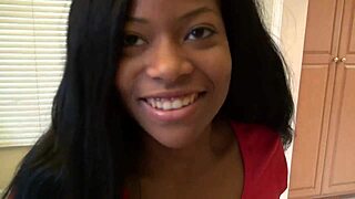 Monique Simone gives intense blowjob to ex-boyfriend in ebony scene