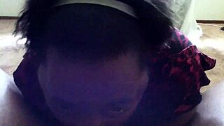 Ebony Gives Sloppy Oral Passionately