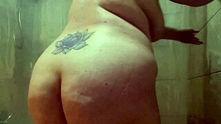 Hidden Camera Catches BBW Masturbating in Wet Shower Scene!