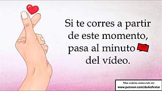 Jerk off instructions in Spanish: stroke fast, it's an order, cum for me!