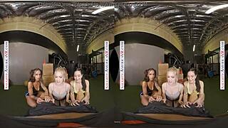 horny gym trio getting that hard cardio pump on a big dick, pov style