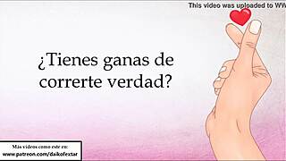 Jerk off instructions in Spanish: stroke fast, it's an order, cum for me!