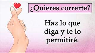 Jerk off instructions in Spanish: stroke fast, it's an order, cum for me!